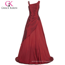 Grace Karin Fashion Elegant Women Taffeta Long Evening Dresses Burgundy CL6078
